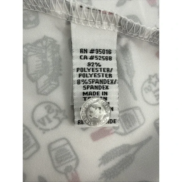 Straight Down Golf Shirt Mens L Maker's Mark Bourbon Whiskey Print Performance